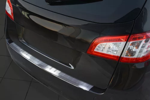 Avisa protecție bară spate din oțel argintiu satin PEUGEOT 508 I SW 2011-2014, FL2014-2018/PEUGEOT 508 I RXH 2011-2014, FL2014-2018