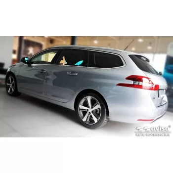   Avisa protecție bară spate din oțel argintiu satin PEUGEOT 308 II SW combi 2013-2017, FL2017-2021