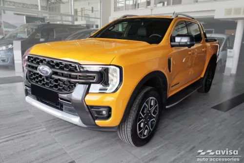 Avisa negru 3 mm striat din aluminiu suport picioare FORD RANGER VI 2020->