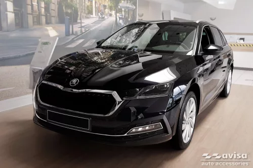 Avisa lábtámasz din oțel argintiu satin SKODA Octavia IV liftback/combi 2019 - 2024 FL 2024->