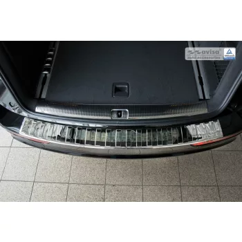   Avisa protecție bară spate oțel argintiu oglindă Audi Q5 2008-2012, FL2012-2016, Audi SQ5 2013->