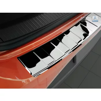   Avisa protecție bară spate din oțel argintiu oglindă VOLKSWAGEN T-ROC/cabrio 2017-2022, FL2022->