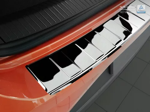 Avisa protecție bară spate din oțel argintiu oglindă VOLKSWAGEN T-ROC/cabrio 2017-2022, FL2022->