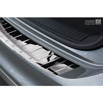  Avisa protecție bară spate din oțel argintiu oglindă TIGUAN II 2015-2020, FL2020->/eHybrid 2020-2024, TIGUAN II R-Line 2015-2020, 2021-2024 etc.