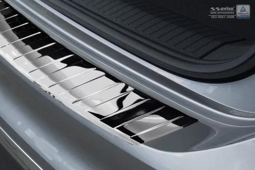 Avisa protecție bară spate din oțel argintiu oglindă TIGUAN II 2015-2020, FL2020->/eHybrid 2020-2024, TIGUAN II R-Line 2015-2020, 2021-2024 etc.