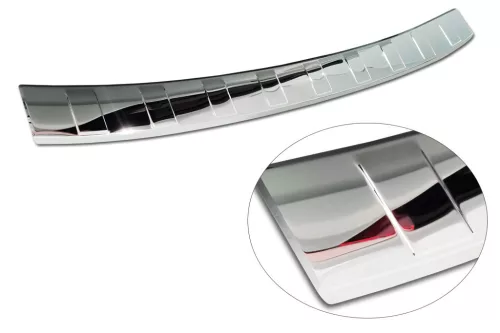 Avisa protecție bară spate din oțel argintiu oglindă Volvo V60 II combi 2018->, Volvo V60 II CROSS COUNTRY 2018->, Volvo V60 II Plug-In Hybrid 2019->/R-model 2019->