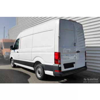   Avisa protecție bară spate din aluminiu bordat 3 mm negru matt VOLKSWAGEN CRAFTER II 2017-2024, FL 2024
