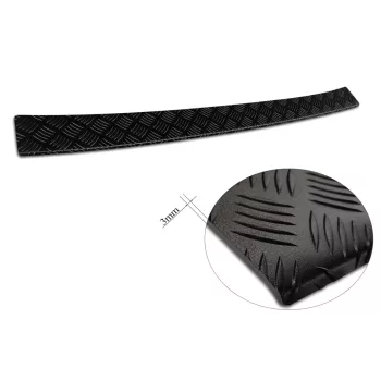  Avisa protecție bară spate din aluminiu bordázott 3 mm negre matt VOLKSWAGEN TRANSPORTER T6, Caravelle T6 2015-2024