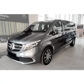  Avisa protecție bară spate din aluminiu bordat 3 mm negru mat, versiune lungă V Class W447/VITO III/Marco Polo 2014-2019, FL2019-2024, FL 2024->