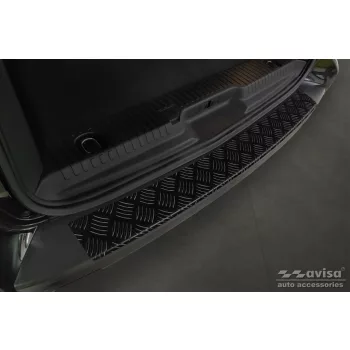   Avisa negre matt 3 mm bordázott aluminiu Protecție bară spate JUMPY III 4D 2016->, SPACETOURER 2016->, VIVARO III 2019->, ZAFIRA LIFE 2019->stb.