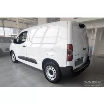   Avisa negre matt 3 mm bordázott aluminiu Protecție bară spate BERLINGO II 2008-2015, FL2015-2018, BERLINGO II MS 2008-2015, FL2015-2018 stb.