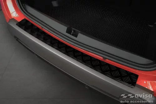 Avisa protecție bară spate din aluminiu bordat 3 mm negru mat Dacia DUSTER II 2017-2021, FL2021-2024