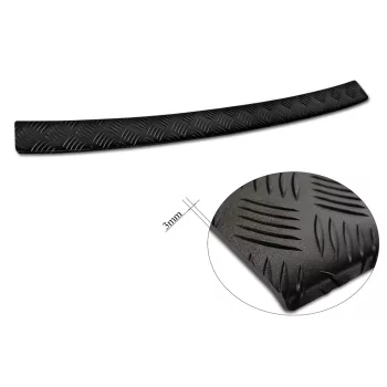  Avisa protecție bară spate din aluminiu bordat 3 mm negru mat SKODA KAMIQ crossover 2019->2024