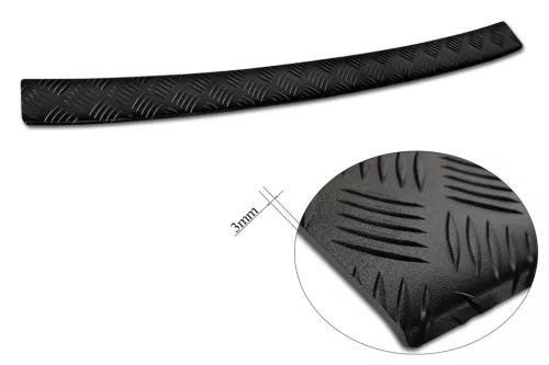 Avisa protecție bară spate din aluminiu bordat 3 mm negru mat SKODA KAMIQ crossover 2019->2024
