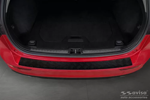 Avisa protecție bară spate din aluminiu bordázott 3 mm negre matt V60 II combi 2018->, V60 II CROSS COUNTRY 2018->stb.