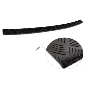   Avisa protecție bară spate din aluminiu bordat 3 mm negru matt VOLKSWAGEN CADDY V (SB) 2020->, VOLKSWAGEN CADDY CARGO V (SB) furgon 2020->