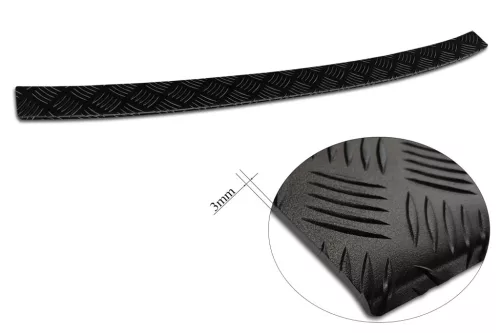 Avisa protecție bară spate din aluminiu bordat 3 mm negru matt VOLKSWAGEN CADDY V (SB) 2020->, VOLKSWAGEN CADDY CARGO V (SB) furgon 2020->