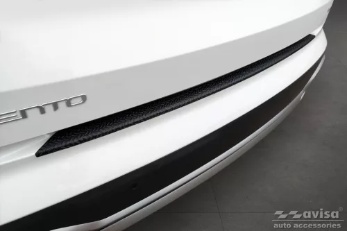 Avisa negre matt 3 mm bordázott aluminiu Protecție bară spate Kia SORENTO IV SUV 2020->2024
