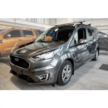   Avisa protecție bară spate din aluminiu bordat 3 mm negru mat FORD TRANSIT/TOURNEO Connect II 2014-2017, FL2017-2022