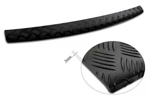 Avisa negre matt 3 mm bordázott aluminiu Protecție bară spate Jeep CHEROKEE V FL 2018->