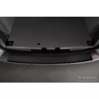   Avisa protecție bară spate din aluminiu bordat 3 mm negru mat JUMPY III 4D 2016-, SPACETOURER 2016-, VIVARO III 2019-, VIVARO-e 2020-etc.