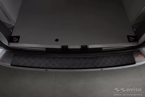 Avisa protecție bară spate din aluminiu bordat 3 mm negru mat JUMPY III 4D 2016-, SPACETOURER 2016-, VIVARO III 2019-, VIVARO-e 2020-etc.