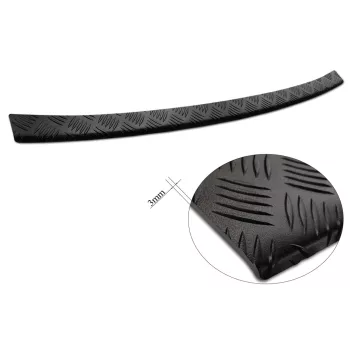   Avisa negru mat 3 mm bordat aluminiu Protecție bară spate Volvo XC90 II 2015-2019 FL.2019 - 2024 FL.2024-