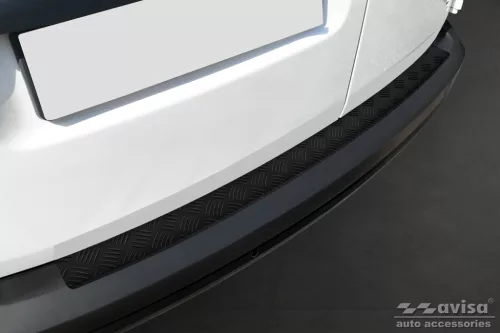 Avisa protecție bară spate din aluminiu bordat 3 mm negru matt VOLKSWAGEN CADDY 2003-2015, FL2015-2020, VOLKSWAGEN CADDY MAXI 2003-2015, FL02.2015->2020