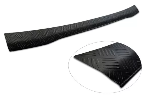 Avisa protecție bară spate din aluminiu bordat negru matt 1 mm TRANSIT CUSTOM II 2023->/E-TRANSIT CUSTOM II 2023->, TRANSPORTER T7 2024->/CAR T7 2025