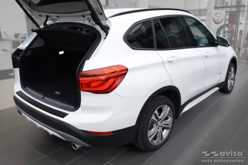 Avisa protecție bară spate din oțel negru mat Bmw iX 2019 2022->