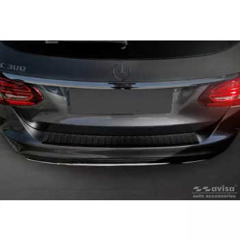   Avisa protecție bară spate din oțel negru mat MERCEDES C Class W205 T-model 2014-2018, FL2018-2021