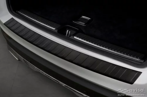 Avisa protecție bară spate din oțel negru mat MERCEDES GLC (X253) 5D/Hybrid 2015-2019, FL2019-2022