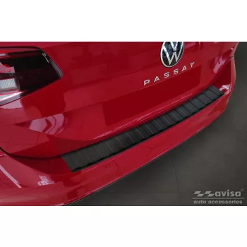   Avisa protecție bară spate din oțel negru mat VOLKSWAGEN Passat B8 variant/R-line/Alltrack/GTE 2014-2019, FL2019->2023