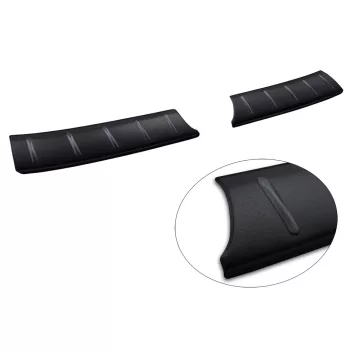   Avisa protecție bară spate din oțel negru matt (2 bucăți) Suzuki Swift VII Hatchback 5d 2024->