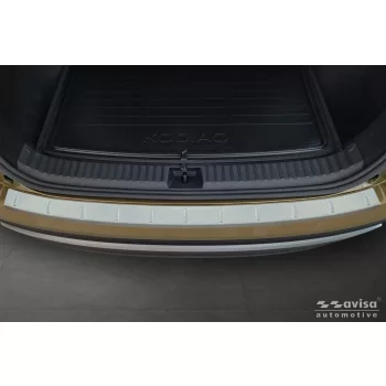   Avisa protecție bară spate din oțel argintiu satin SKODA KODIAQ II 2024->