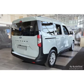   Avisa protecție bară spate din oțel argintiu satin 1 mm texturat nouă colecție, texturat 1 mm 5/WL TOURNEO COURIER II 2023->stb.