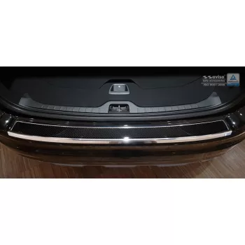   Avisa oțel oglindă, negru carbon oțel și carbon Protecție bară spate Volvo XC60 2013-2017