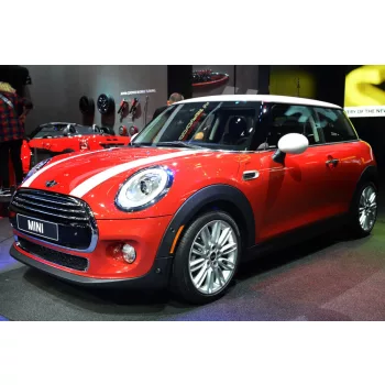   Avisa protecție bară spate din oțel negru, din oțel carbon negru și carbon MERCEDES MINI COOPER III 07.2014->