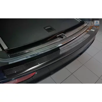   Avisa protecție bară spate din oțel oglindă, din oțel carbon negru și carbon MERCEDES V Class W447/VITO III/Marco Polo 2014-2019, FL2019-2024, FL 2024->