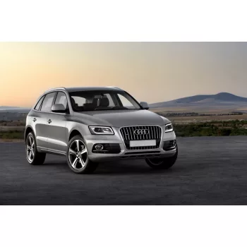  Avisa protecție bară spate oțel oglindă, oțel carbon roșu-negru și carbon Audi Q5 2008-2012, FL2012-2016, Audi SQ5 2013->