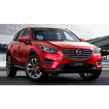   Avisa protecție bară spate din oțel negru, din carbon roșu-negru și din oțel și carbon Mazda CX-5 I 2012-2014, FL2014-2017