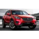 Avisa protecție bară spate din oțel negru, din carbon roșu-negru și din oțel și carbon Mazda CX-5 I 2012-2014, FL2014-2017