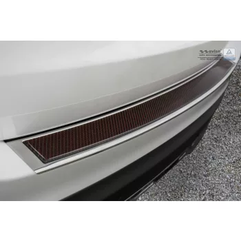   Avisa protecție bară spate din oțel oglindă, din oțel și carbon roșu-negru MERCEDES GLC (X253) 5D/Hybrid 2015-2019, FL2019-2022