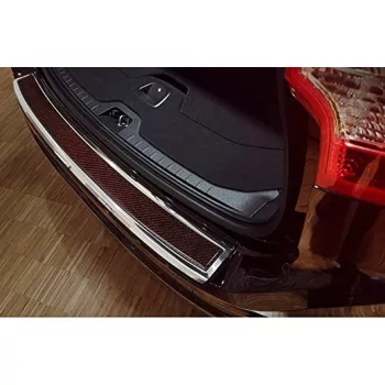   Avisa argintiu oglindă, roșu carbon oțel și carbon Protecție bară spate Volvo XC60 2013-2017