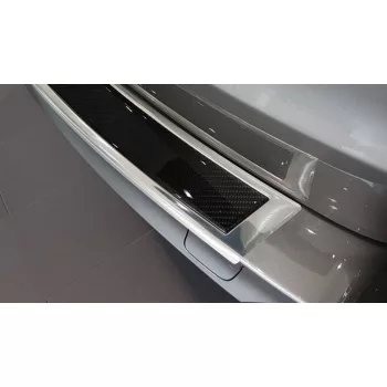   Avisa protecție bară spate din oțel argintiu oglindă, din carbon negru și carbon Bmw X5 F15 2013->