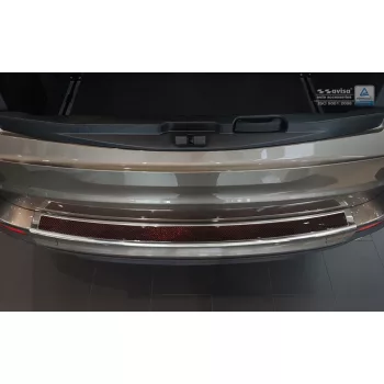  Avisa oțel oglindă, piros karbon oțel și carbon Protecție bară spate Bmw X5 F15 2013->