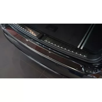   Avisa protecție bară spate din oțel negru, din oțel roșu carbon și carbon Bmw X3 F25 FL 2015->