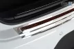 Avisa protecție bară spate din oțel oglindă, din carbon roșu-negru și oțel PORSCHE MACAN 2013-2019, FL2019->2021, FL 2021->