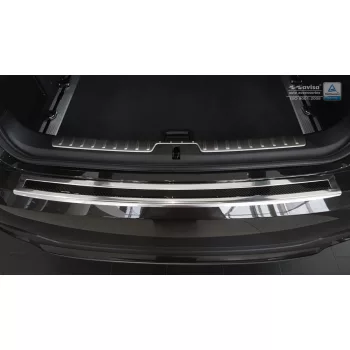   Avisa protecție bară spate din oțel oglindă, din oțel carbon negru și carbon Bmw X6 II F16 2014-2019