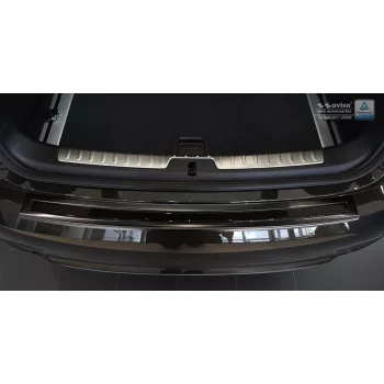   Avisa protecție bară spate din oțel negru, din oțel carbon negru și carbon Bmw X6 II F16 2014-2019